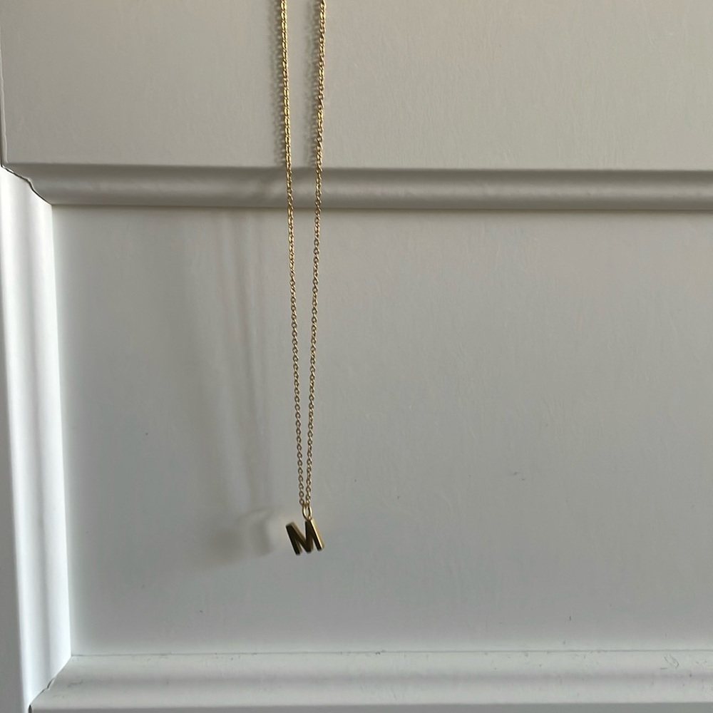 ‘M’ charm necklace